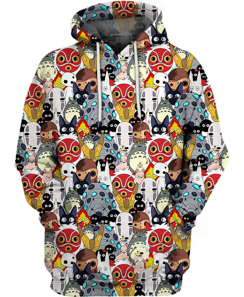 Lovely Creature Of Studio Ghibli Hoodie 3D