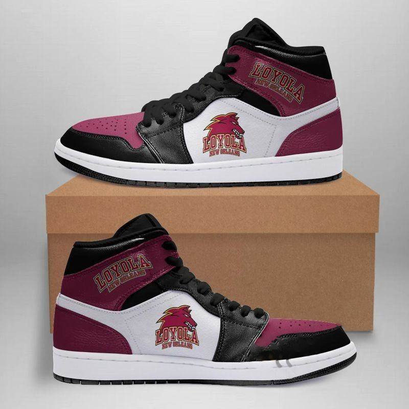 Loyola University New Orleans Wolf Pack Custom Air Jordan Shoes