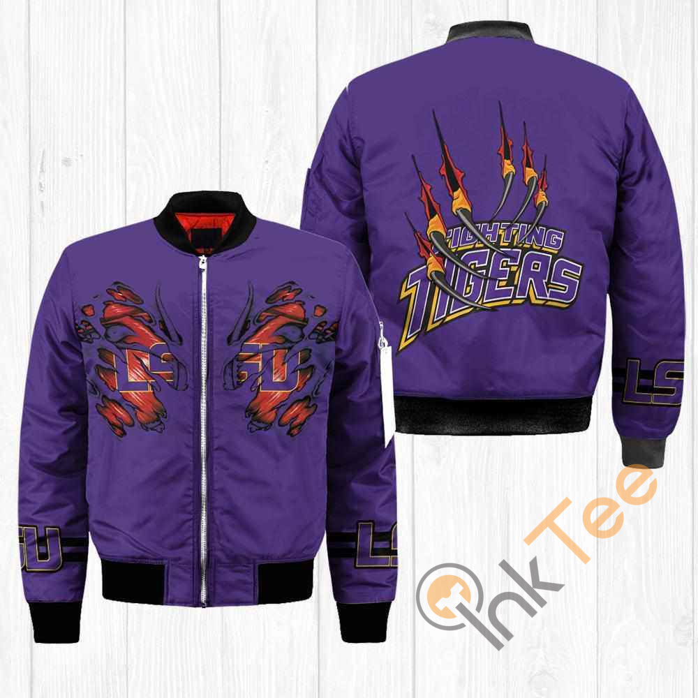 LSU Tigers NCAA Claws Apparel Best Christmas Gift For Fans Bomber Jacket