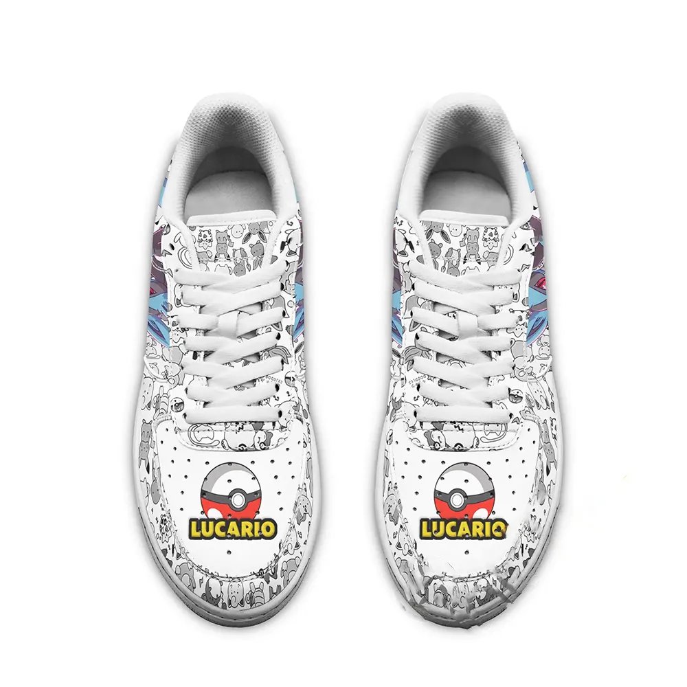 Lucario Pokemon Fan Gift Idea Amazon Nike Air Force Shoes
