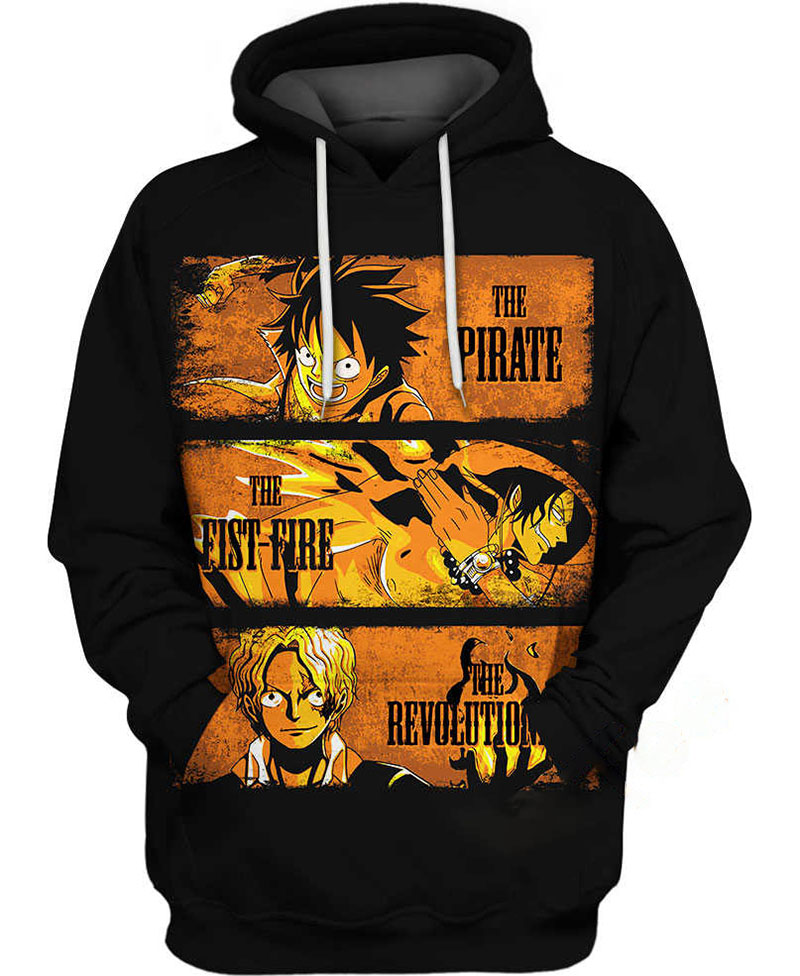 Luffy Ace And Sabo Hoodie 3D