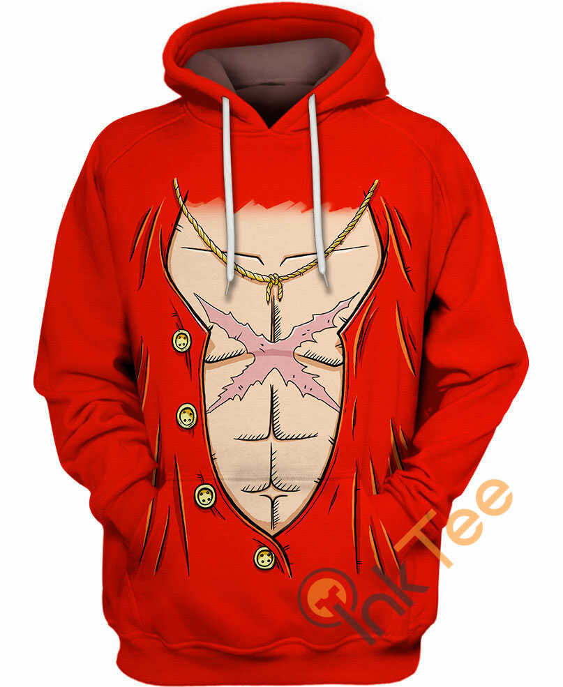 Luffy Chest Scar Hoodie 3D