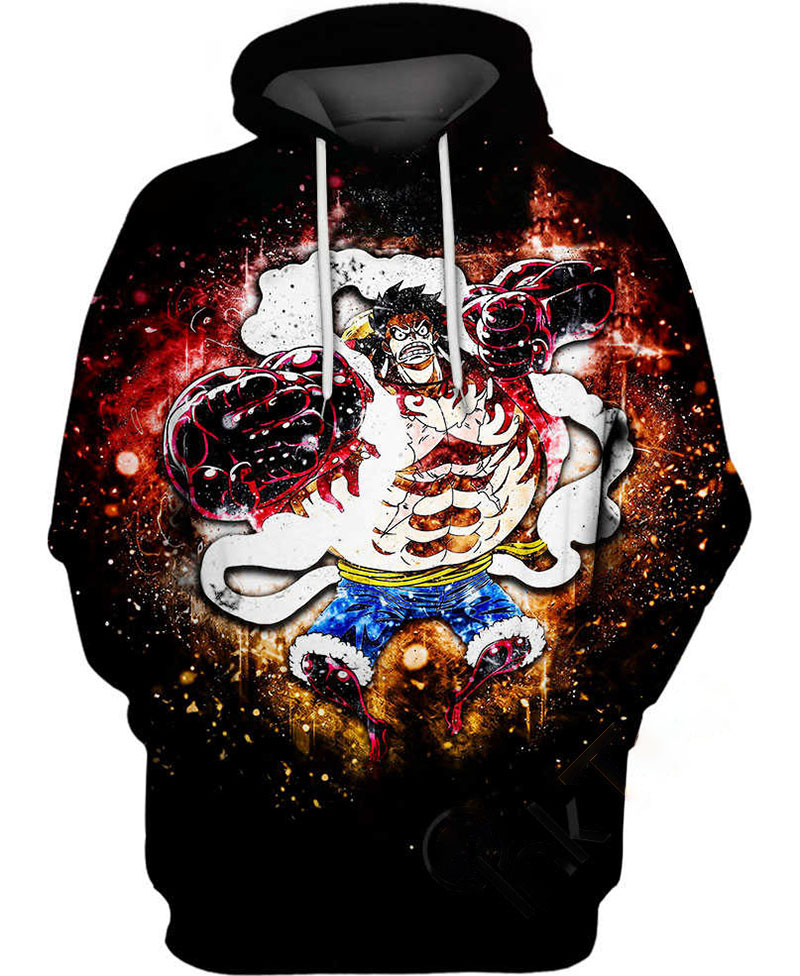 Luffy Rubber Hands Hoodie 3D