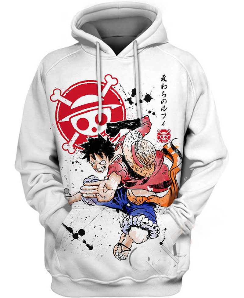 Luffy Straw Hat Captain Hoodie 3D