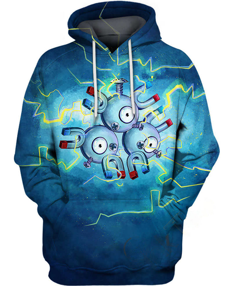 Magneton Pokemon Hoodie 3D