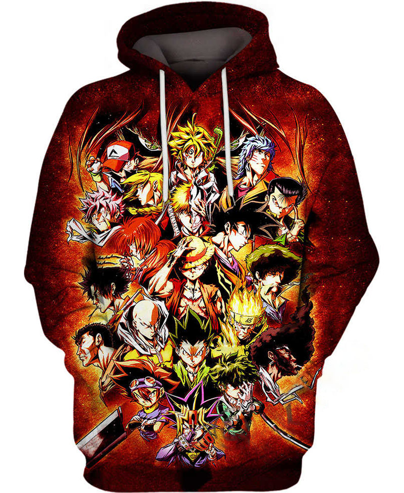 Main Anime Characters Hoodie 3D