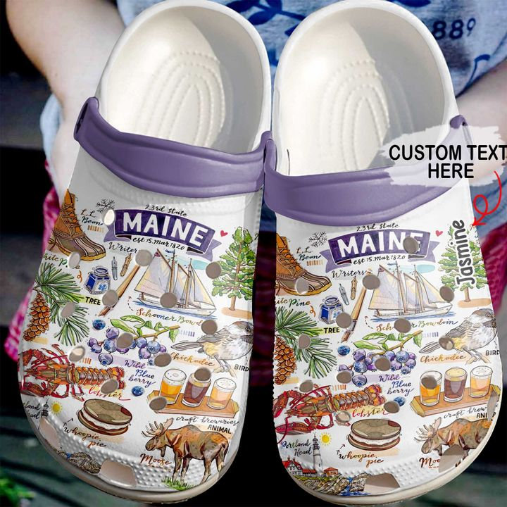 Maine Personalized Crocs Clog Shoes