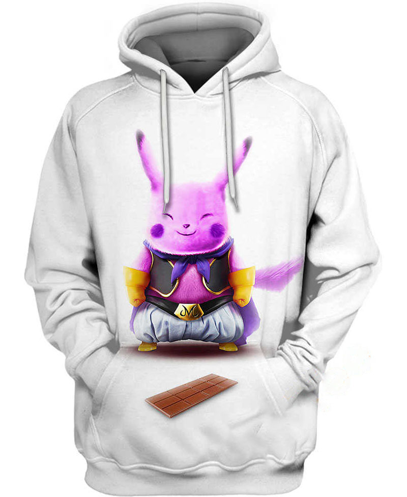 Majin Buu Cosplay Pikachu Hoodie 3D
