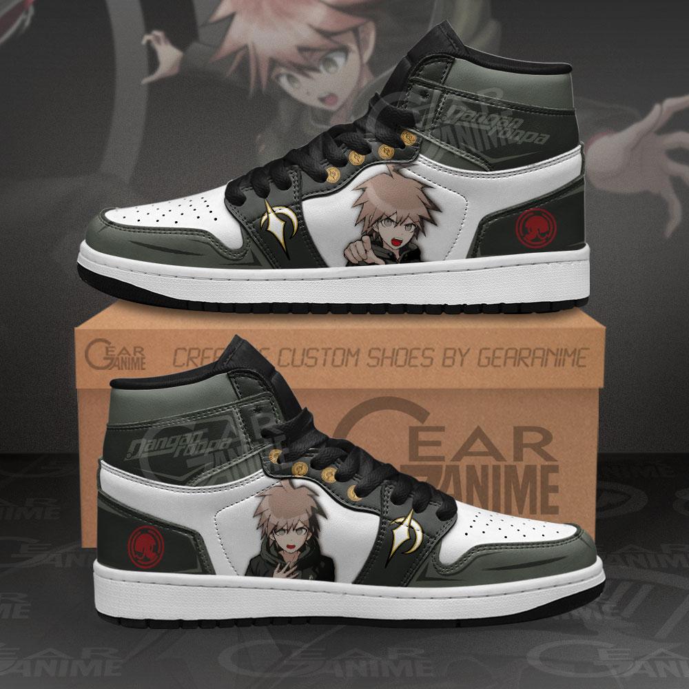 Makoto Naegi Sneakers Dangan Ronpa Custom Anime Air Jordan Shoes