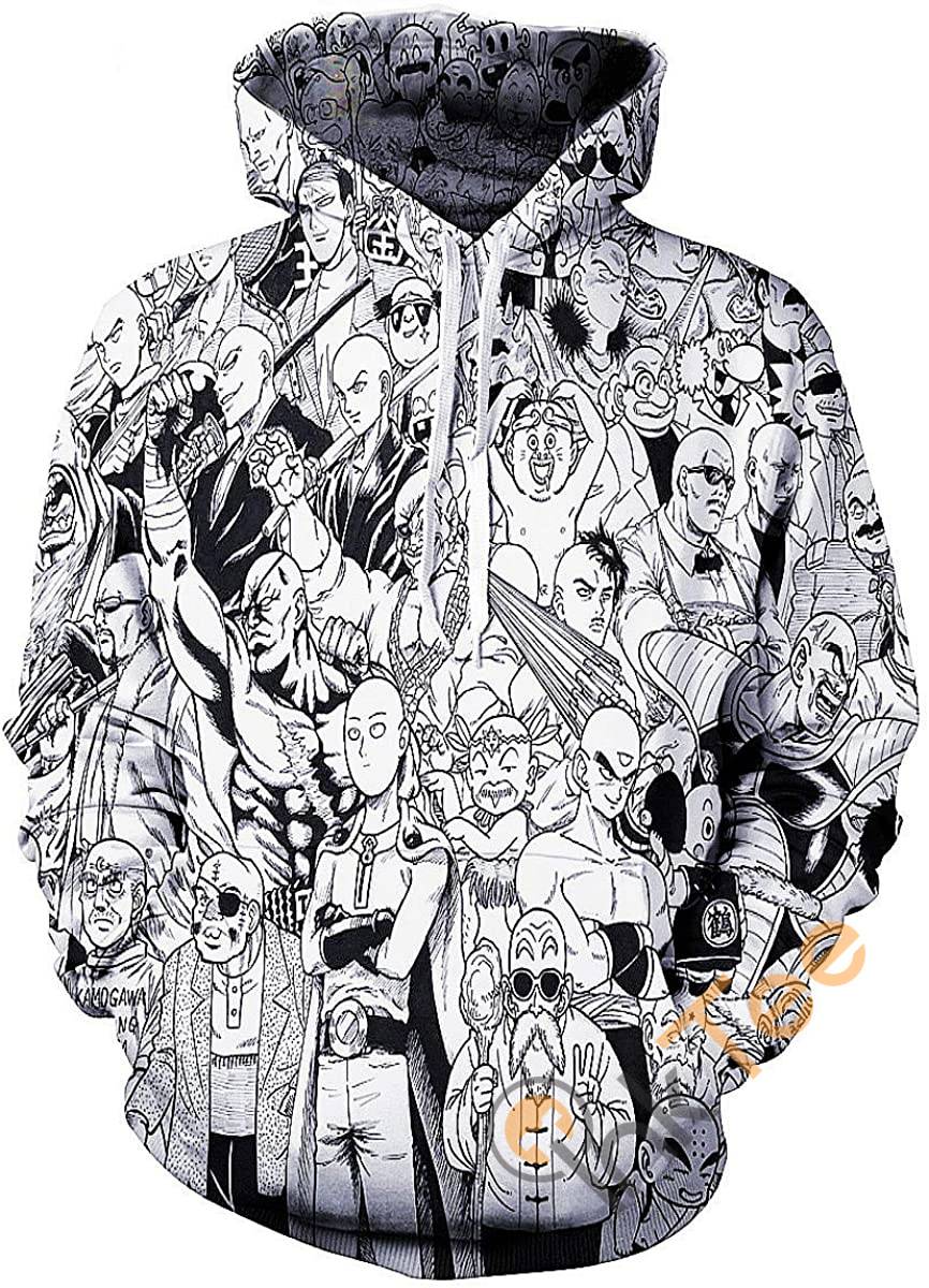 Manga Heros Chaos Print Pullover With Front Pocket Hoodie 3D