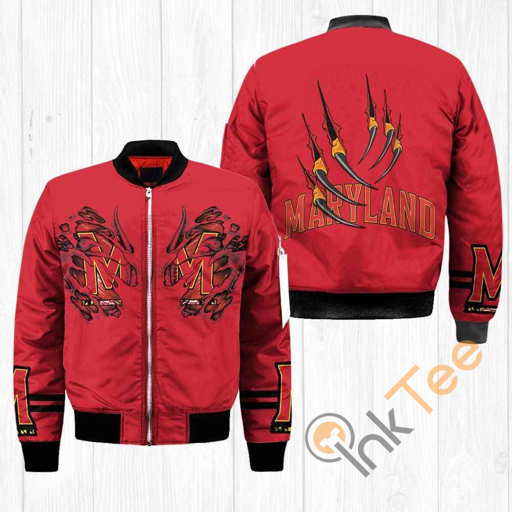 Maryland Terrapins NCAA Claws Apparel Best Christmas Gift For Fans Bomber Jacket
