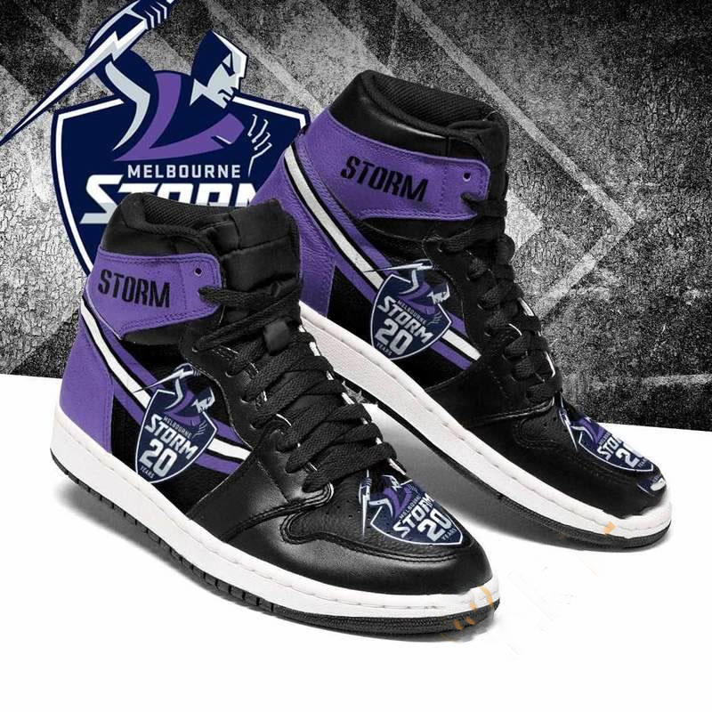Melbourne Storm Nrl Custom Air Jordan Shoes
