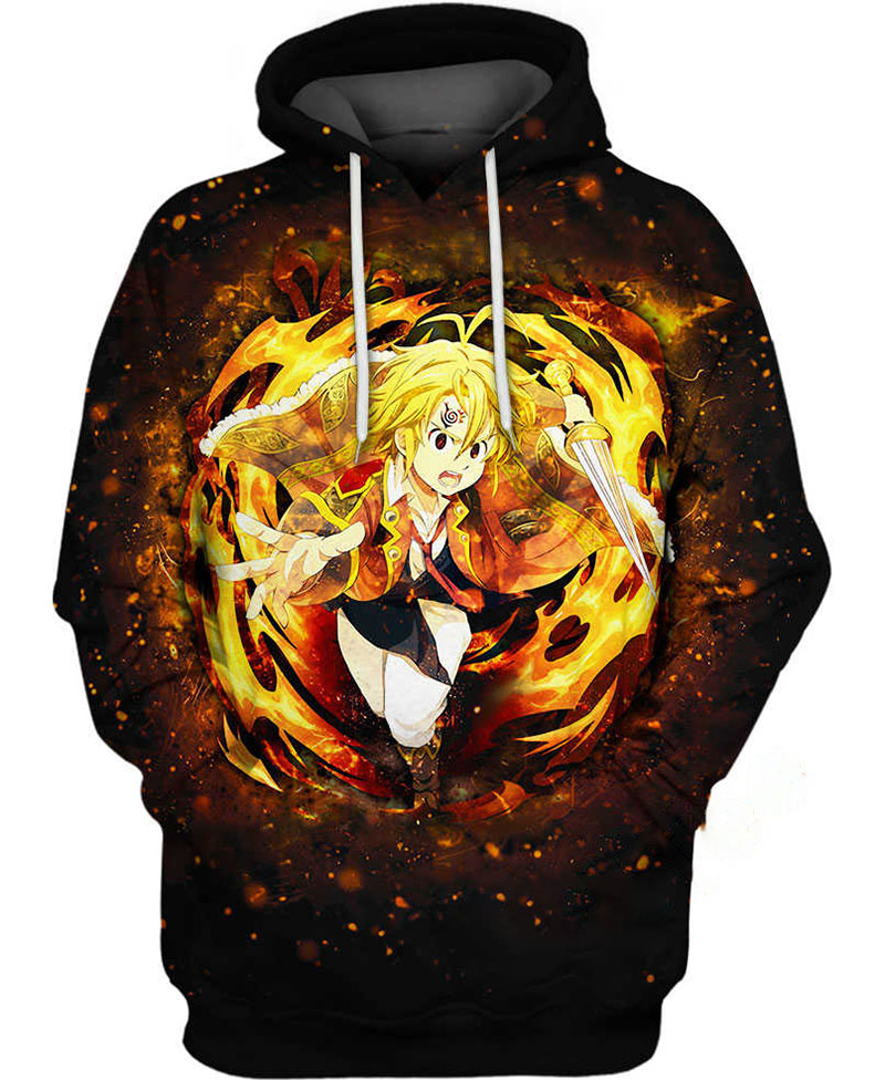 Meliodas Fire Hoodie 3D