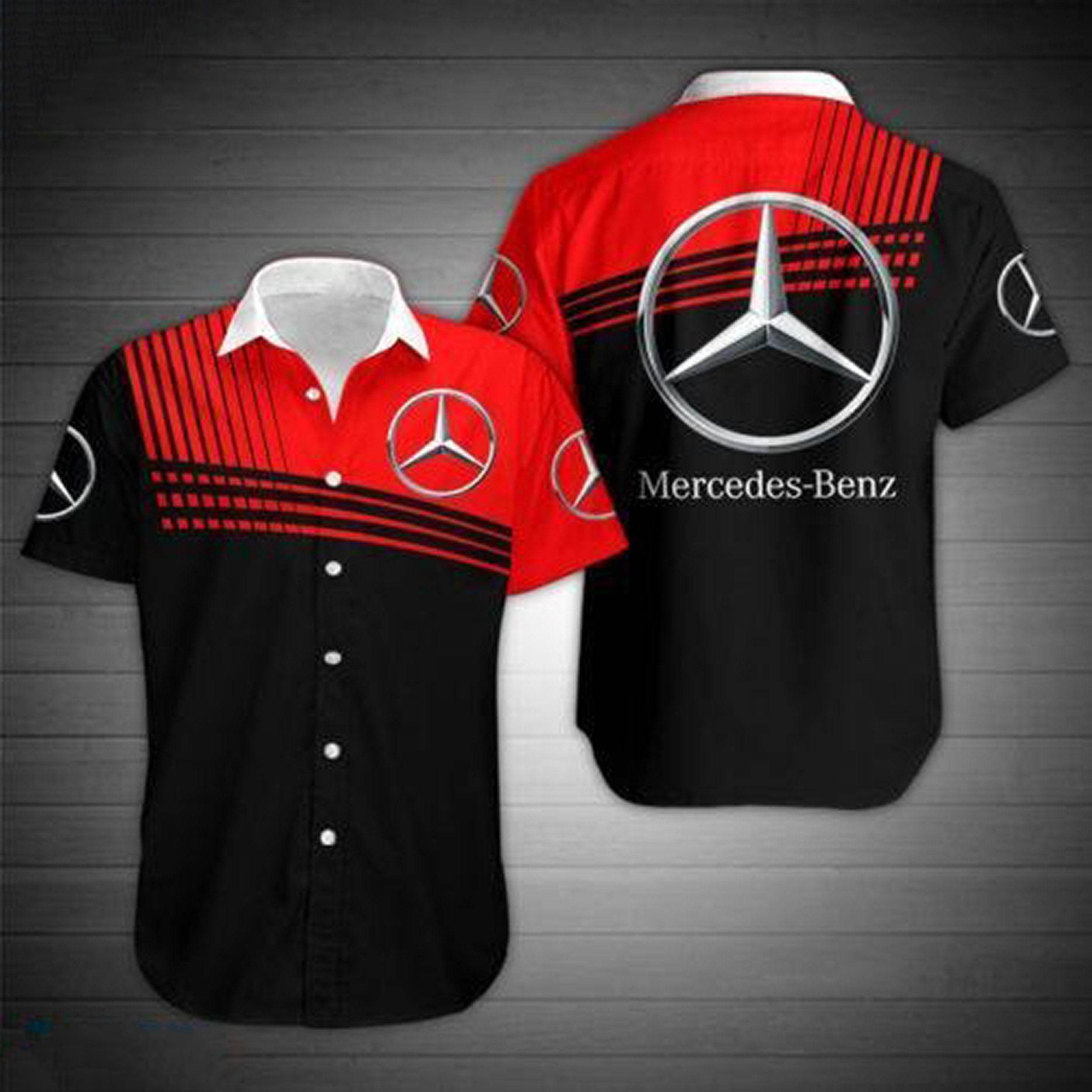 Mercedes Summer Fashion Short Sleeve Gifts For Those You Love Hawaiian shirts