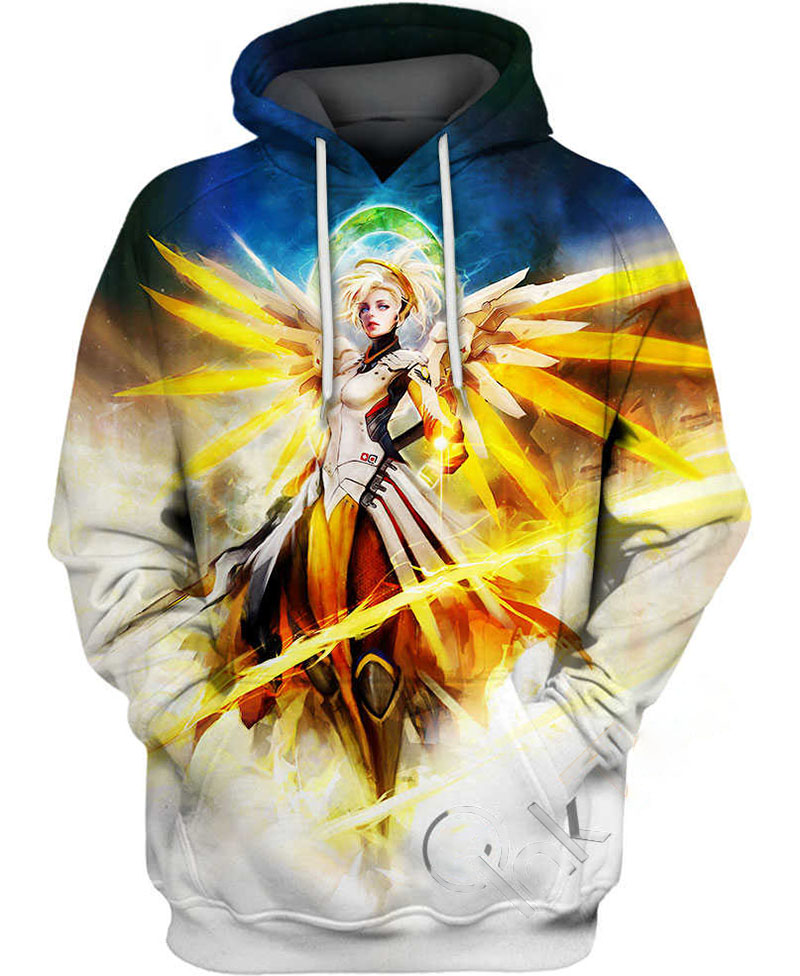 Mercy Overwatch Hoodie 3D