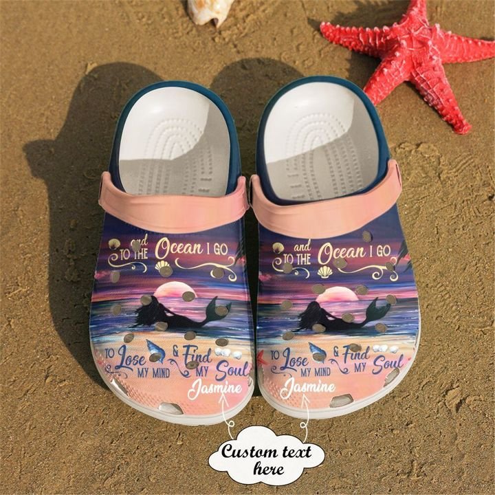 Mermaid Personalized To The Ocean I Go Crocs Clog Shoes