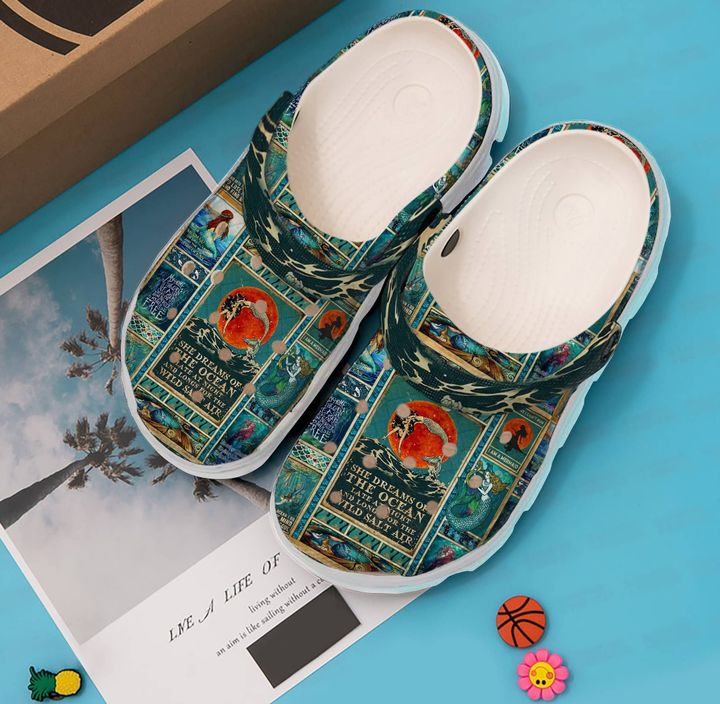 Mermaid She Dreams Of The Ocean Crocs Clog Shoes