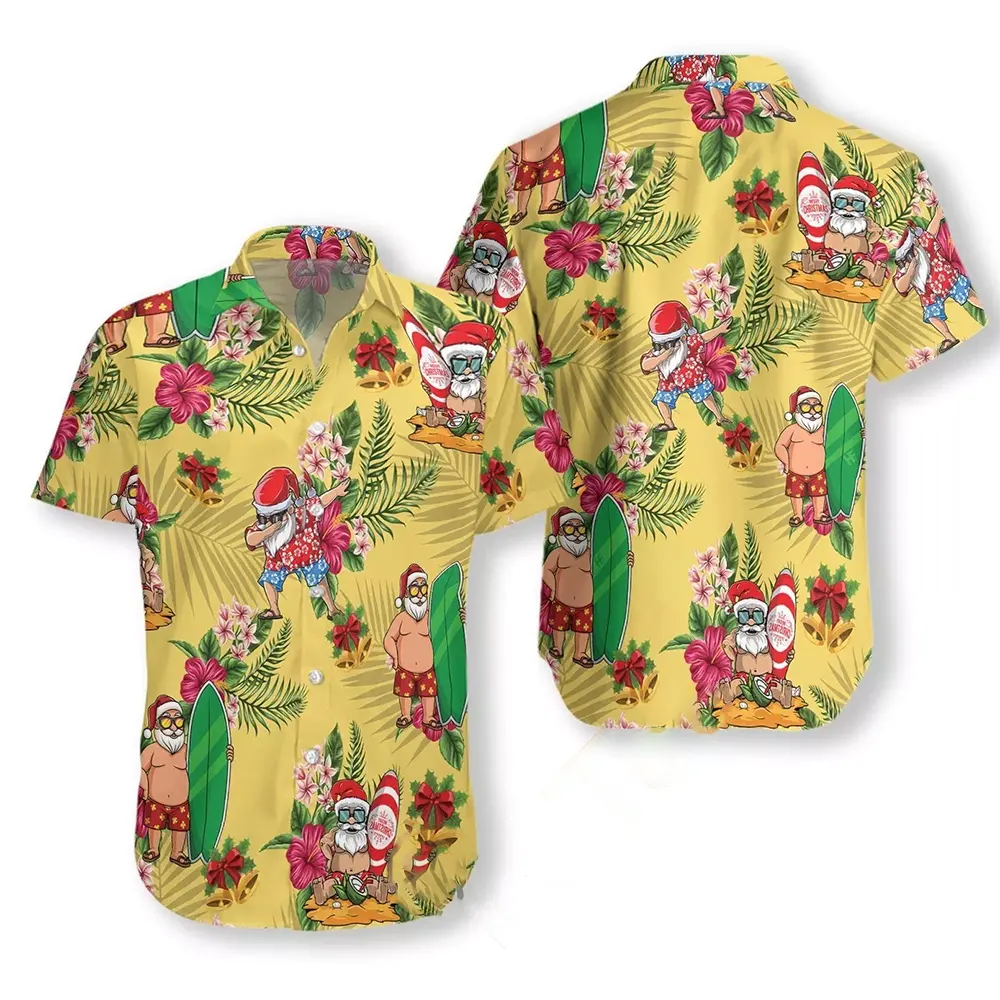 Merry Christmas Santa Claus Surfing Dab Hawaiian shirts
