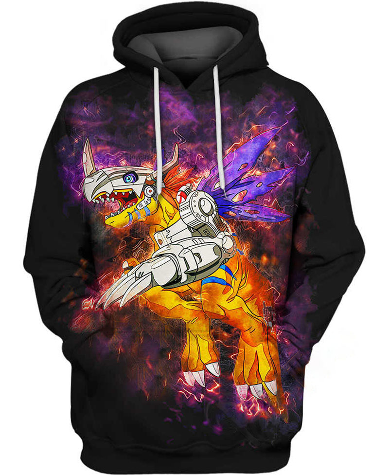 Metalgreymon Digimon Hoodie 3D
