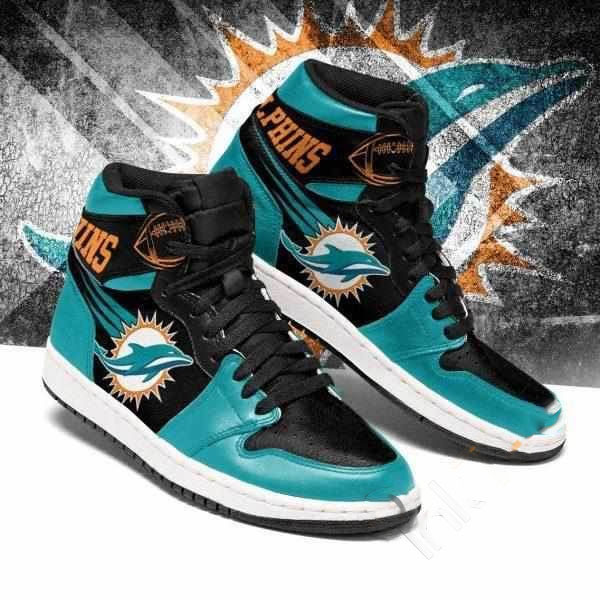 Miami Dolphins Nfl Football Custom Air Jordan Shoes