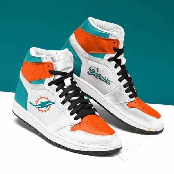 Miami Dolphins Nfl Football Custom Air Jordan Shoes