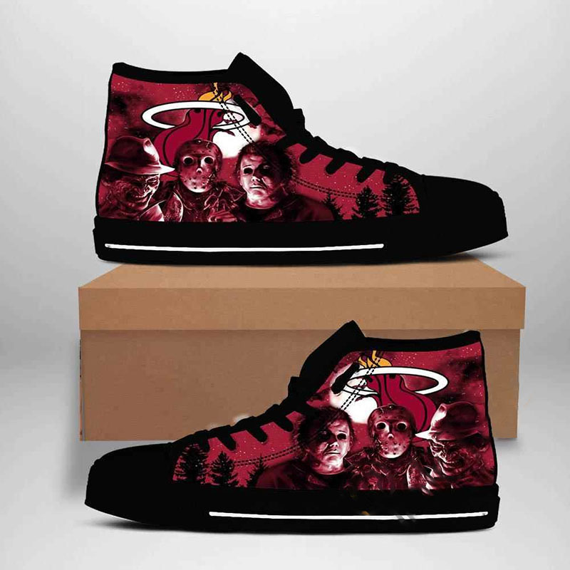 Miami Heat Nba Basketball High Top Shoes