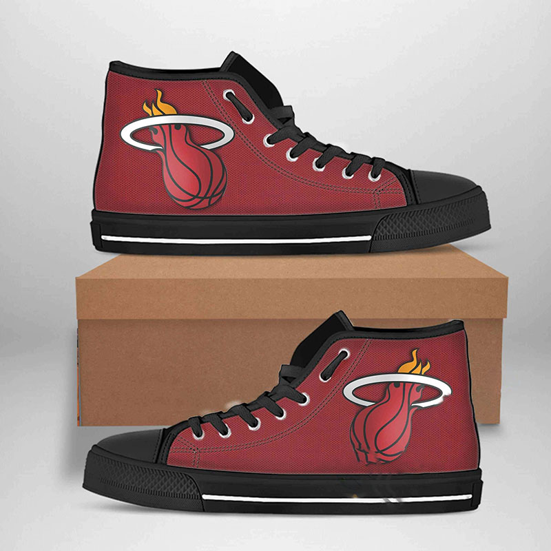 Miami Heat Nba Basketball High Top Shoes