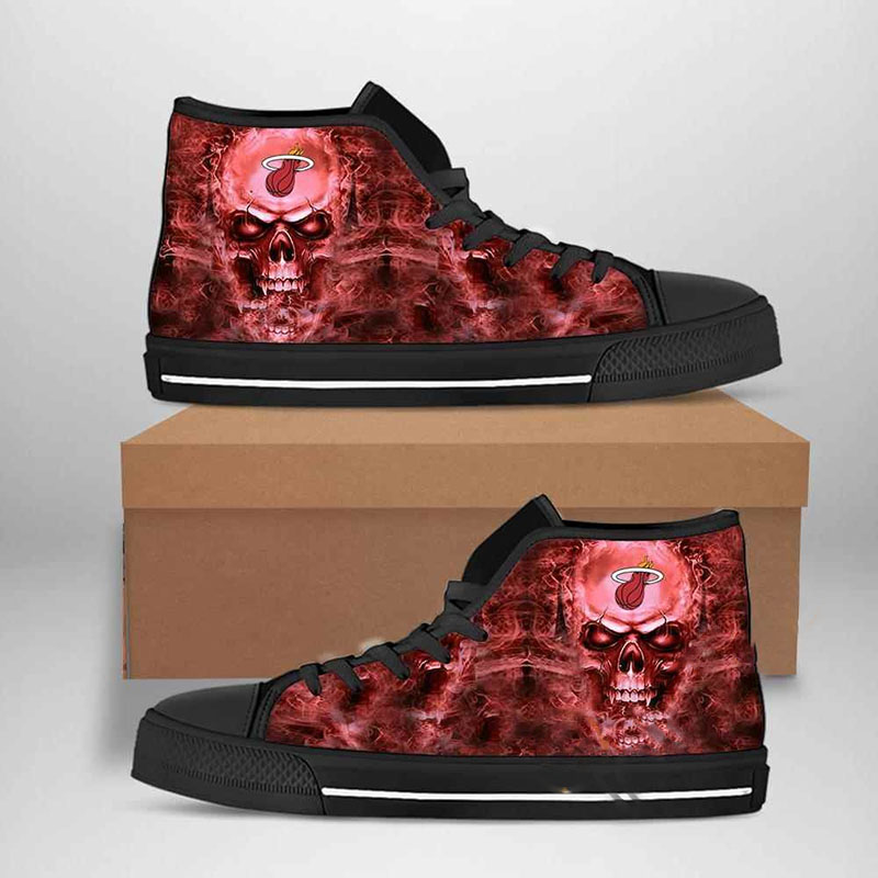 Miami Heat Nba Basketball High Top Shoes