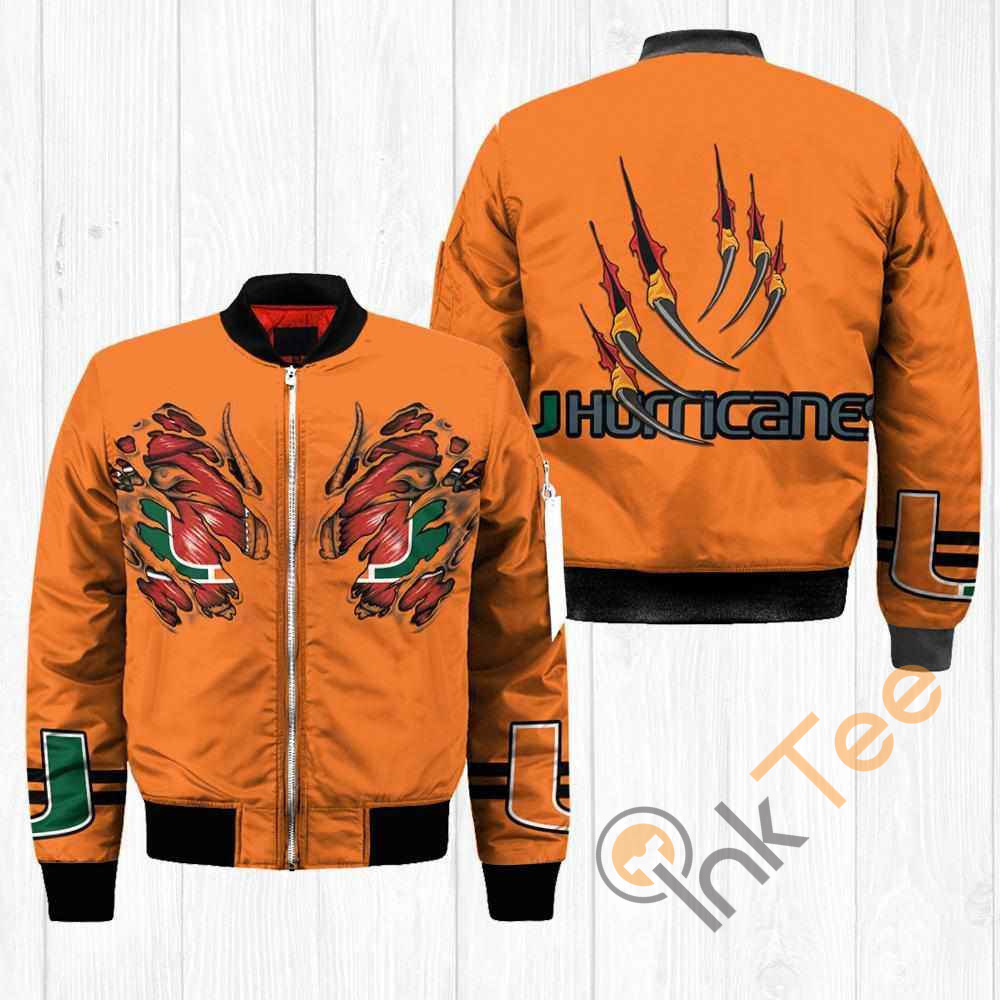 Miami Hurricanes NCAA Claws Apparel Best Christmas Gift For Fans Bomber Jacket