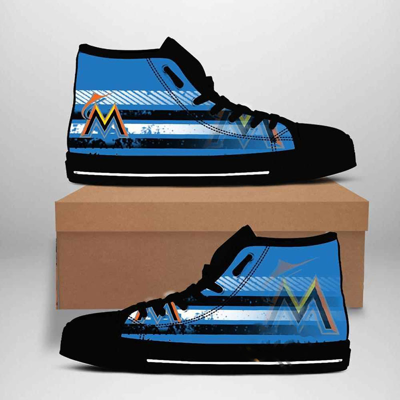 Miami Marlins Mlb Baseball High Top Shoes
