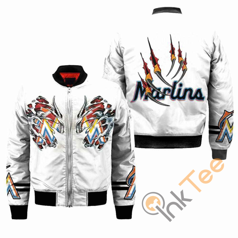 Miami Marlins MLB Claws Apparel Best Christmas Gift For Fans Bomber Jacket