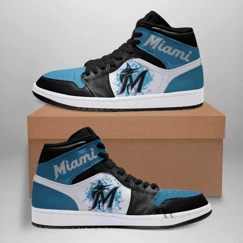 Miami Marlins Mlb Custom Air Jordan Shoes