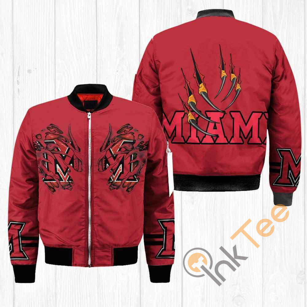Miami Redhawks NCAA Claws Apparel Best Christmas Gift For Fans Bomber Jacket