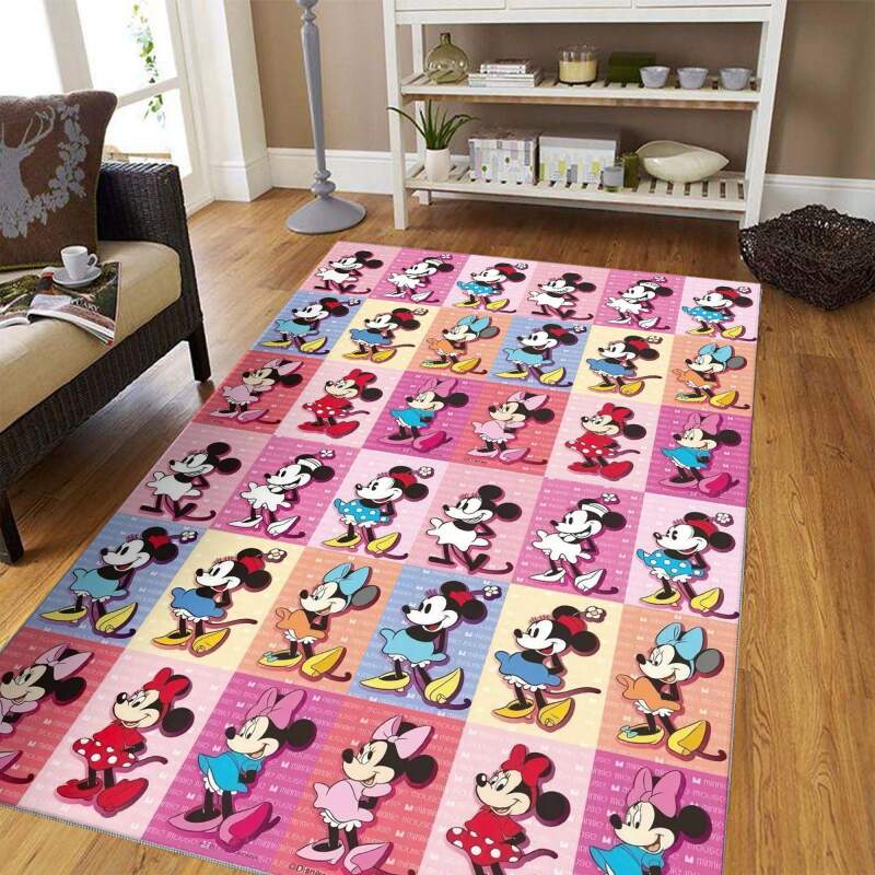 Mickey Minnie Disney Love Mouse Decorative Floor Rug