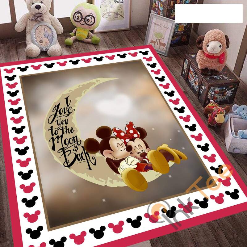 Mickey Mouse Carpet Living Room I Love You To The Moon & Back Bedroom Disney Lover Rug