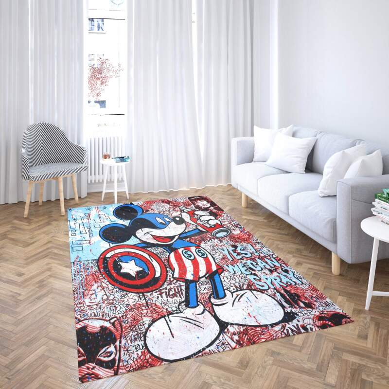 Mickey Mouse Disney Love Decorative Floor Rug