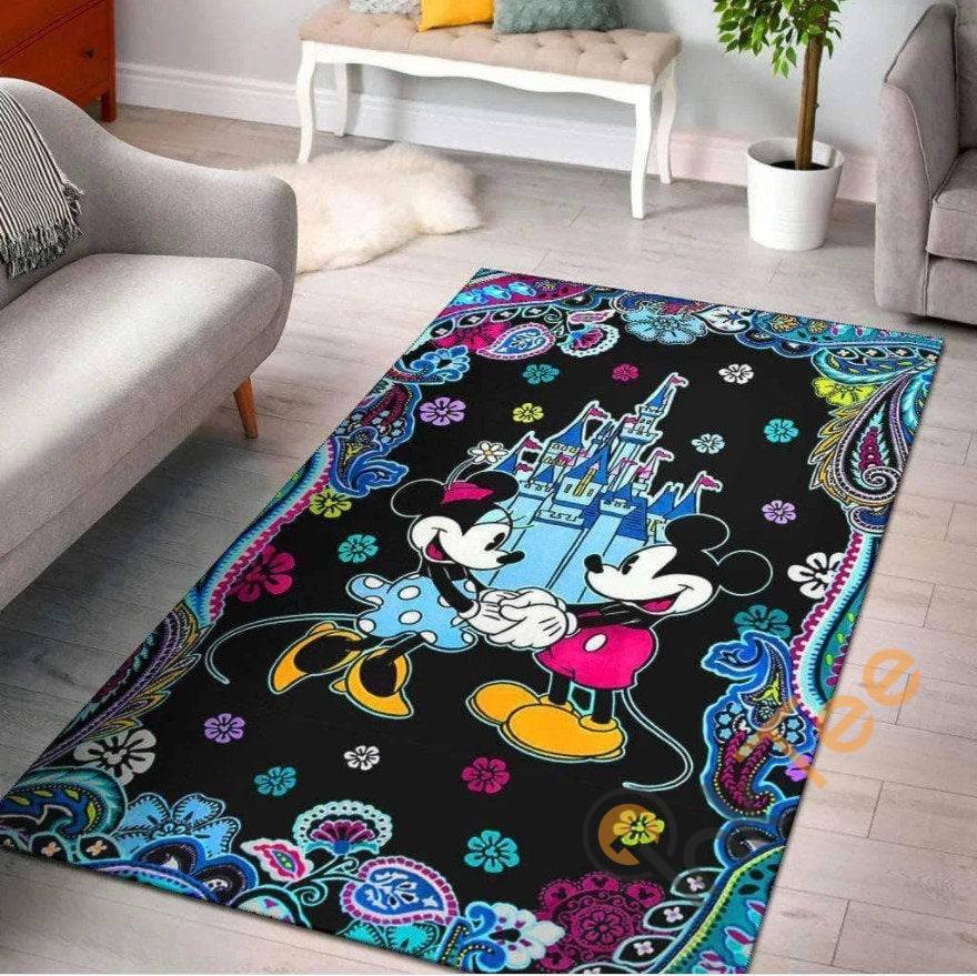 Mickey Mouse Happy Palace Disney & Minnie Living Room Bedroom Gift For Lover Rug