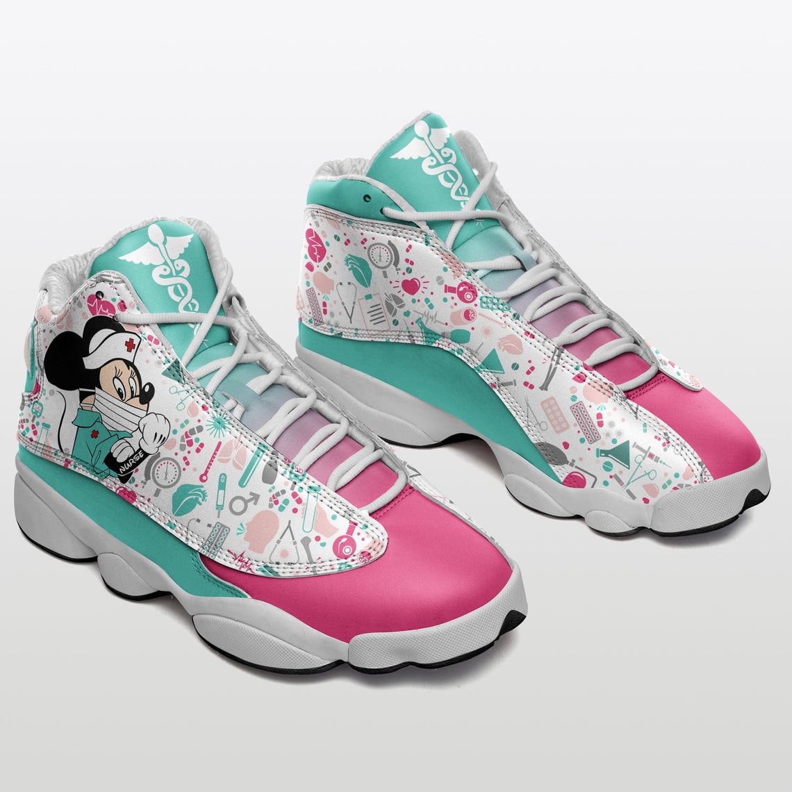 Mickey Mouse Nurse Air Jordan Shoes