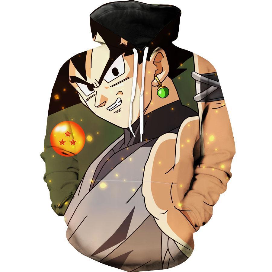 Middle Finger Black Goku Dragon Ball Super Hoodie 3D