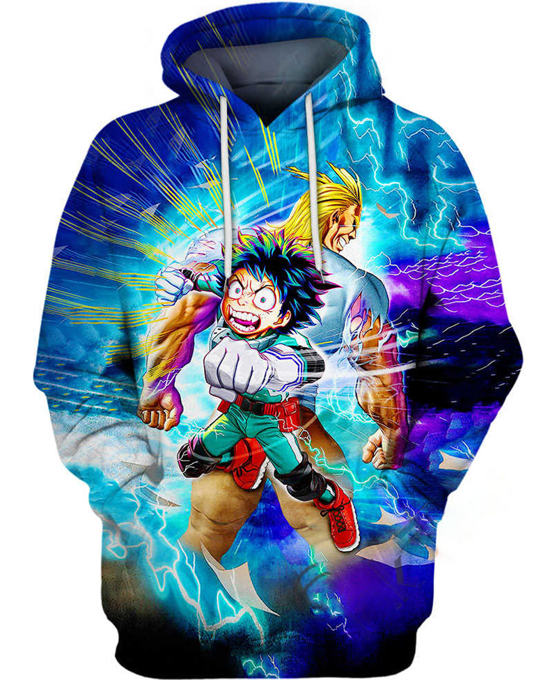 Midoriya And All Might Hoodie 3D