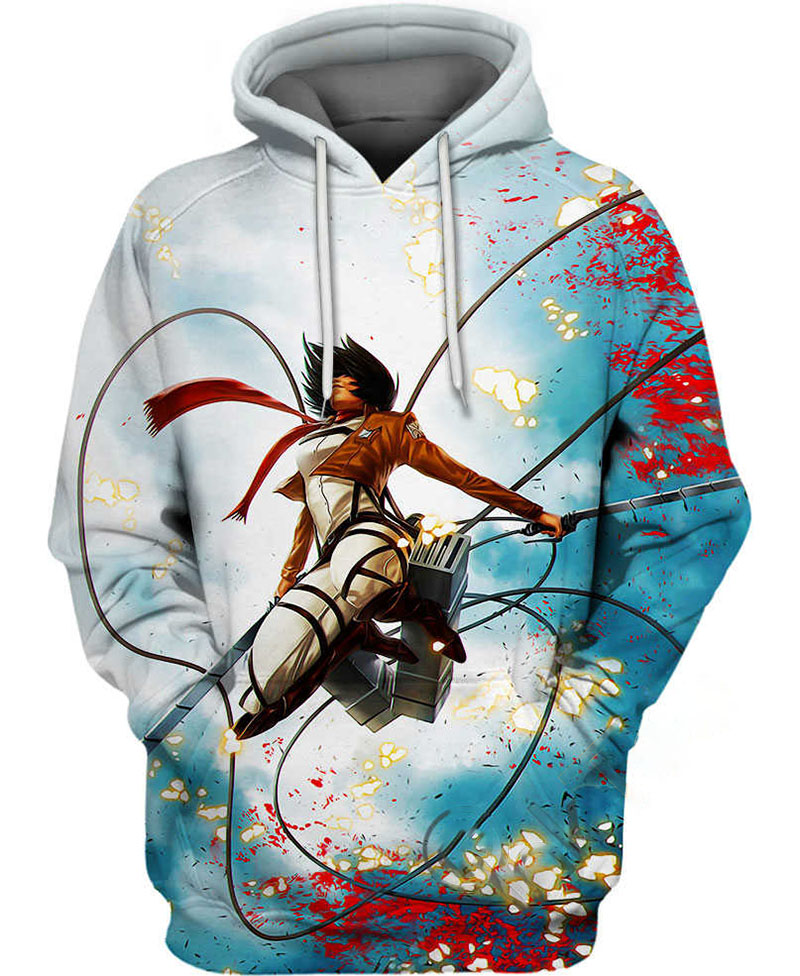 Mikasa Warrior Hoodie 3D