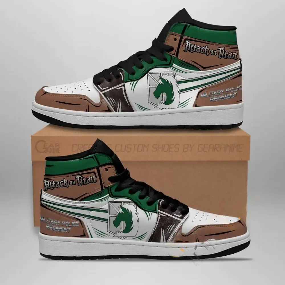 Military Police Attack On Titan Anime Amazon Air Jordan Shoes
