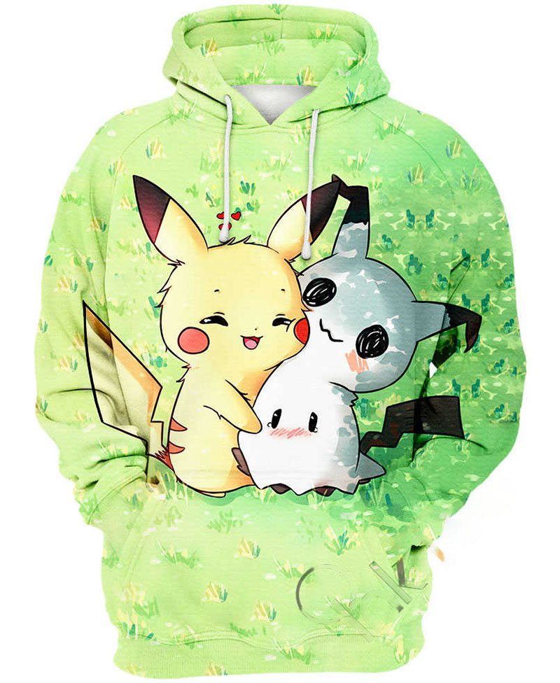 Mimikyu And Pikachu Hoodie 3D
