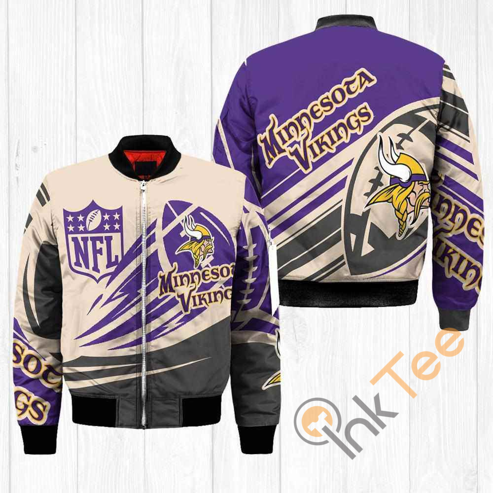 Minnesota Vikings NFL Balls Apparel Best Christmas Gift For Fans Bomber Jacket