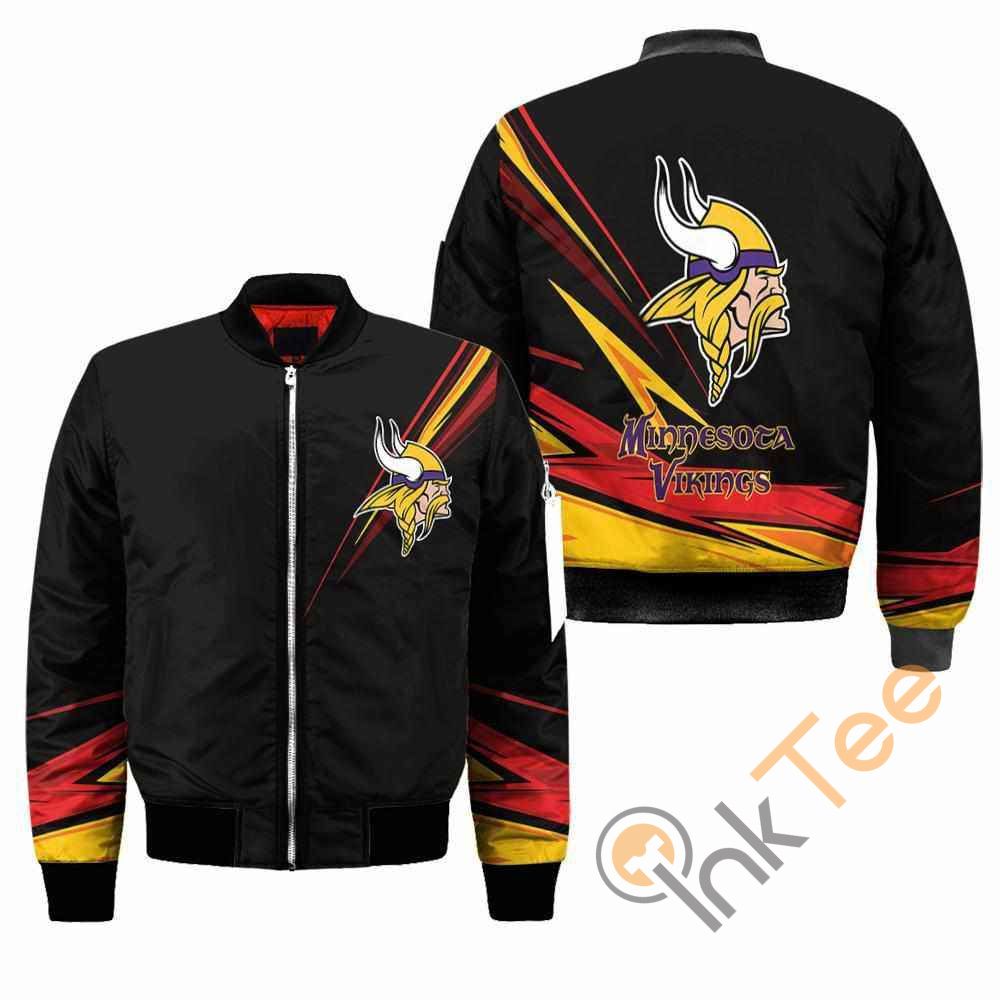 Minnesota Vikings NFL Black Apparel Best Christmas Gift For Fans Bomber Jacket