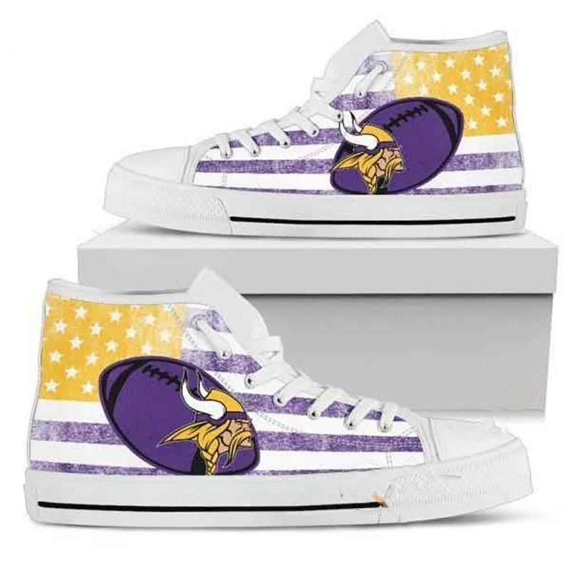 Minnesota Vikings Nfl Football High Top Shoes