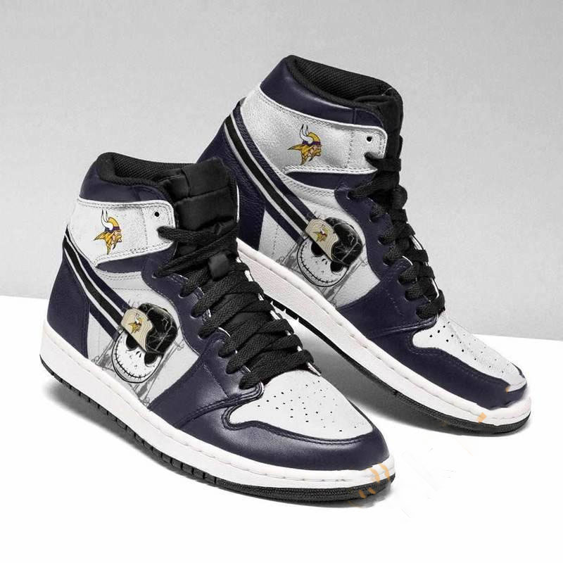Minnesota Vikings Nfl Football Jack Skellington Custom Air Jordan Shoes