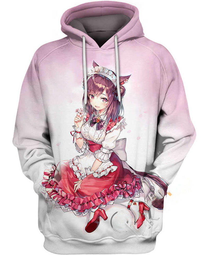 Miqo?te Maid Uniform Hoodie 3D