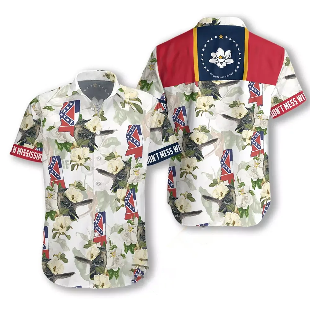 Mississippi Mockingbird And Magnolia Hawaiian shirts