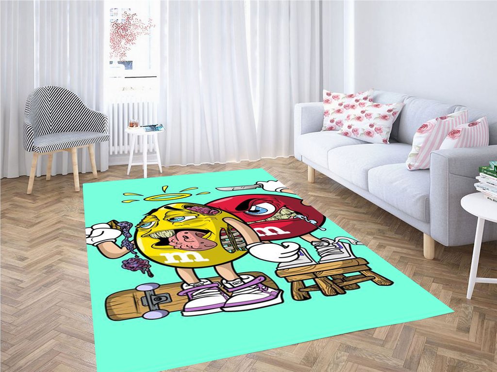 M&m Wallpaper Living Room Modern Carpet Rug